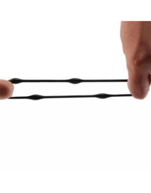 Pack 3 cockring noir avec billes