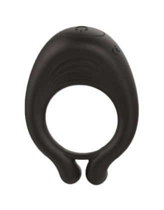 OCTAVE, Cockring Noir dans un silicone médical doux avec 1 mode de vibration