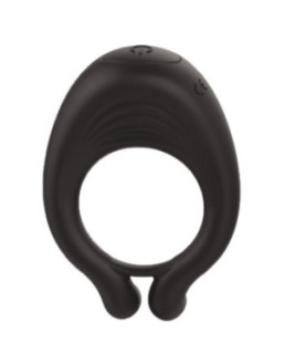 OCTAVE, Cockring Noir dans un silicone médical doux avec 1 mode de vibration