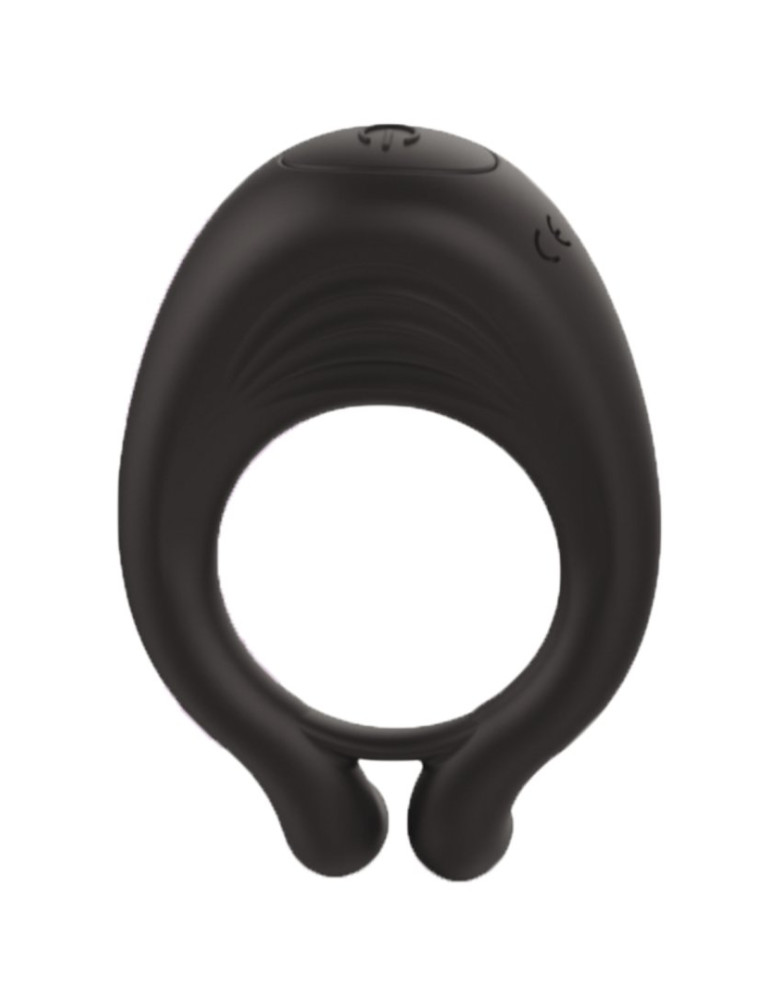 OCTAVE, Cockring Noir dans un silicone médical doux avec 1 mode de vibration