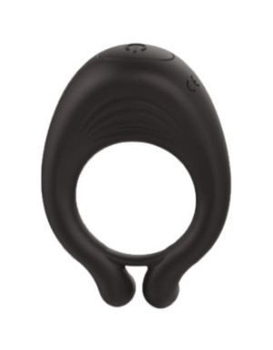 OCTAVE, Cockring Noir dans un silicone médical doux avec 1 mode de vibration