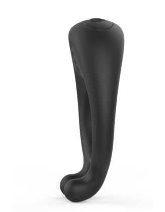 OCTAVE, Cockring Noir dans un silicone médical doux avec 1 mode de vibration