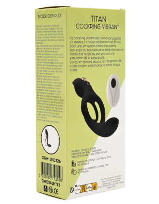 TITAN – Cockring Vibrant Télécommandé