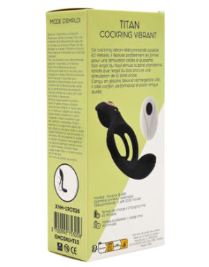 TITAN – Cockring Vibrant Télécommandé