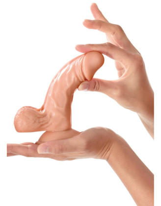 Gode réaliste avec testicules et ventouse 13cm