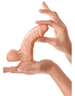 Gode réaliste avec testicules et ventouse 13cm