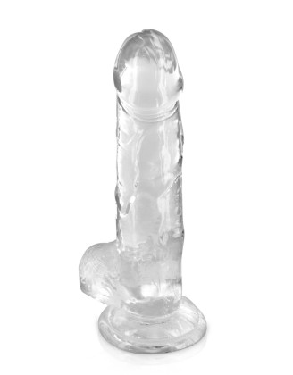 Gode jelly transparent ventouse taille L 20cm