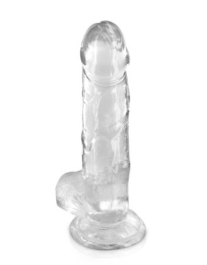 Gode jelly transparent ventouse taille L 20cm