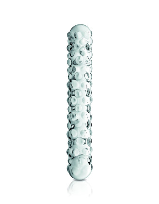 Gode en verre transparent perlé  n°6 Glossy