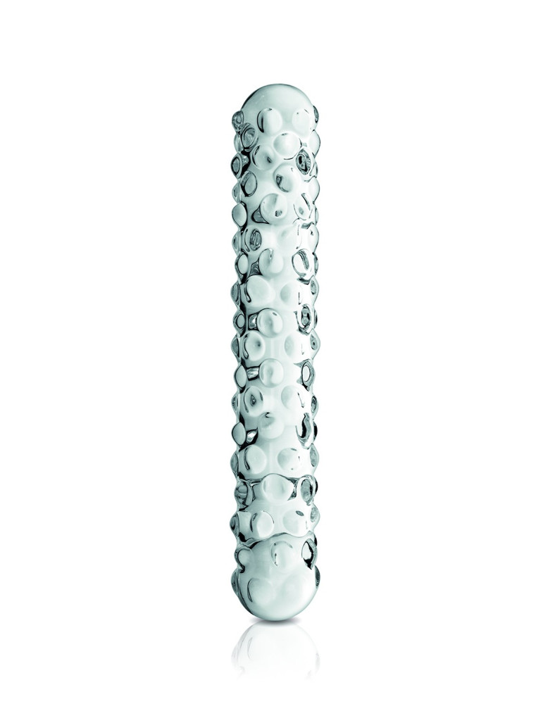 Gode en verre transparent perlé  n°6 Glossy