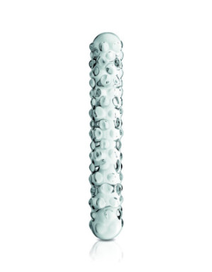 Gode en verre transparent perlé  n°6 Glossy