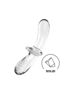 Gode en verre borosilicaté massif transparent Double Crystal Satisfyer