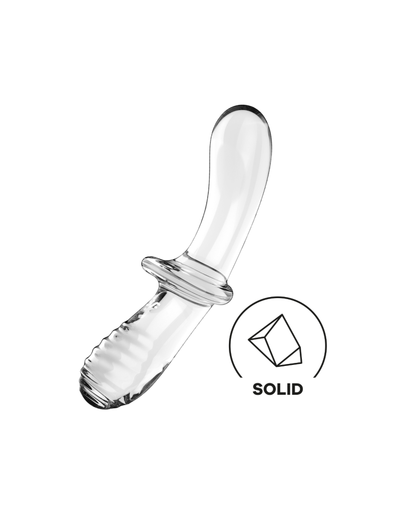 Gode en verre borosilicaté massif transparent Double Crystal Satisfyer