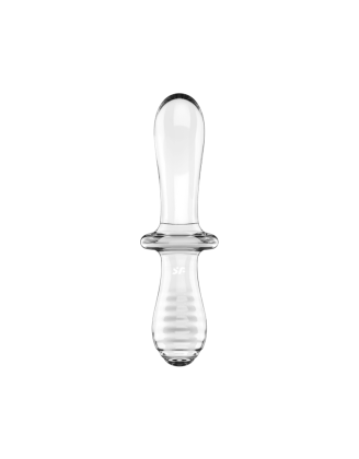 Gode en verre borosilicaté massif transparent Double Crystal Satisfyer