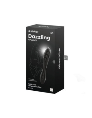 Gode en verre noir haute qualité Dazzling Crystal 1 Satisfyer