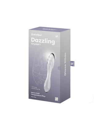 Gode en verre transparent haute qualité Dazzling Crystal 1 Satisfyer