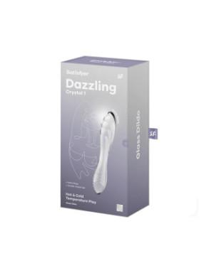 Gode en verre transparent haute qualité Dazzling Crystal 1 Satisfyer