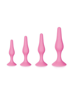 Coffret 4 plugs plaisir anal roses