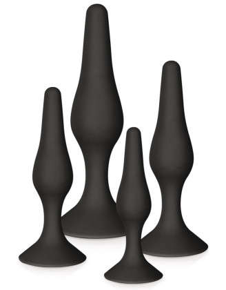 Coffret 4 plugs plaisir anal noirs