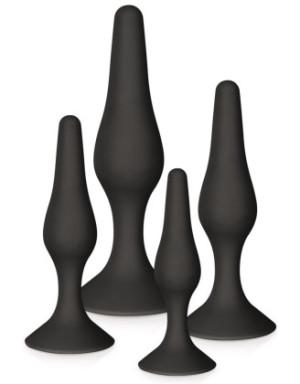 Coffret 4 plugs plaisir anal noirs