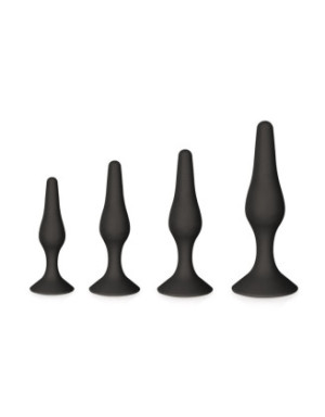 Coffret 4 plugs plaisir anal noirs