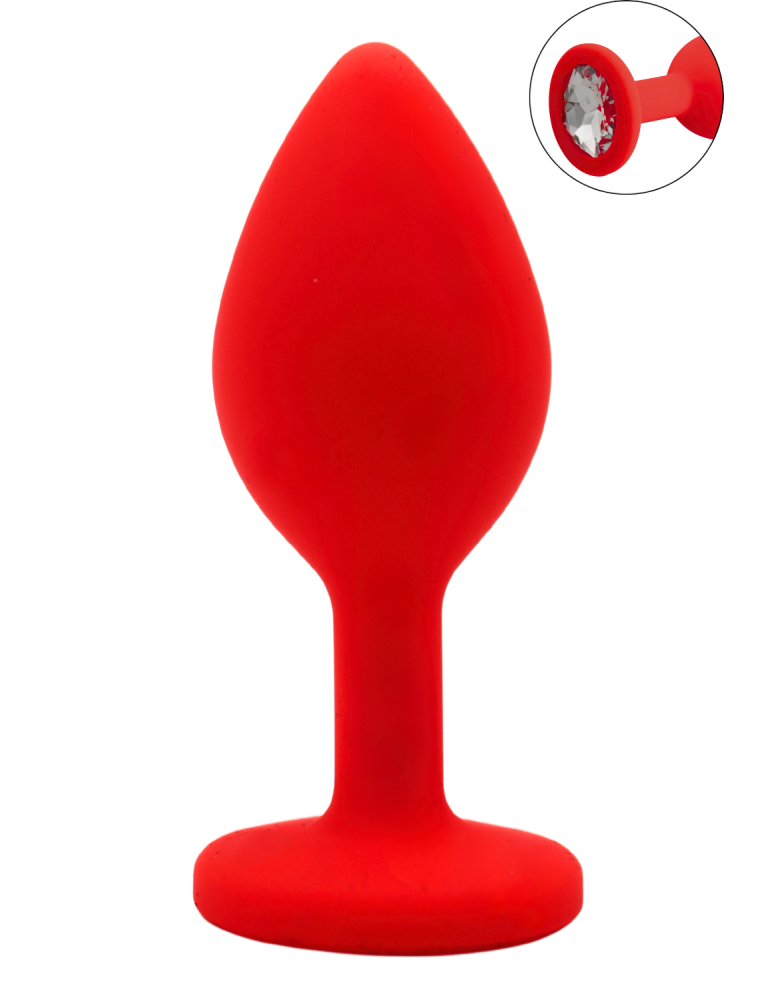 Plug rouge bijou cristal Small CHERRY