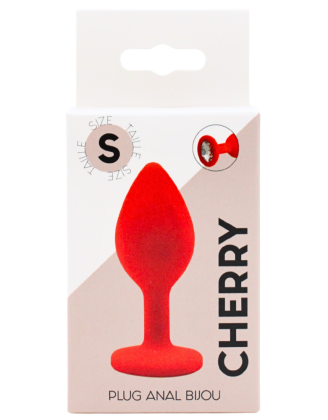 Plug rouge bijou cristal Small CHERRY