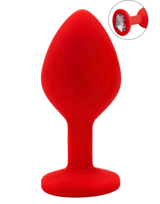 Plug rouge bijou cristal Medium CHERRY