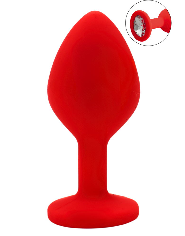 Plug rouge bijou cristal Medium CHERRY