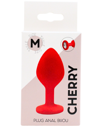 Plug rouge bijou cristal Medium CHERRY