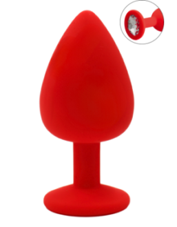 Plug rouge bijou cristal Large CHERRY