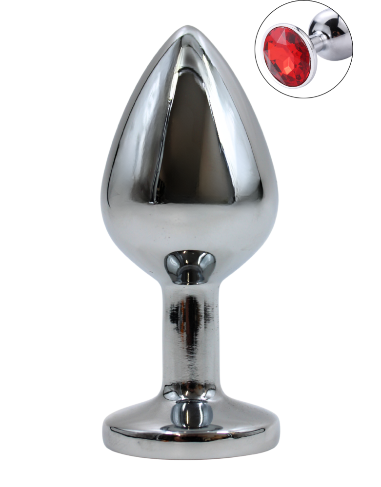 Plug bijou en aluminium bijou rouge Medium HELIRA