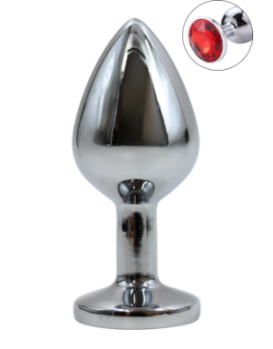 Plug bijou en aluminium bijou rouge Medium HELIRA