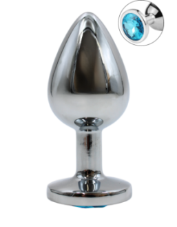 Plug bijou en aluminium bijou bleu Large HELIRA