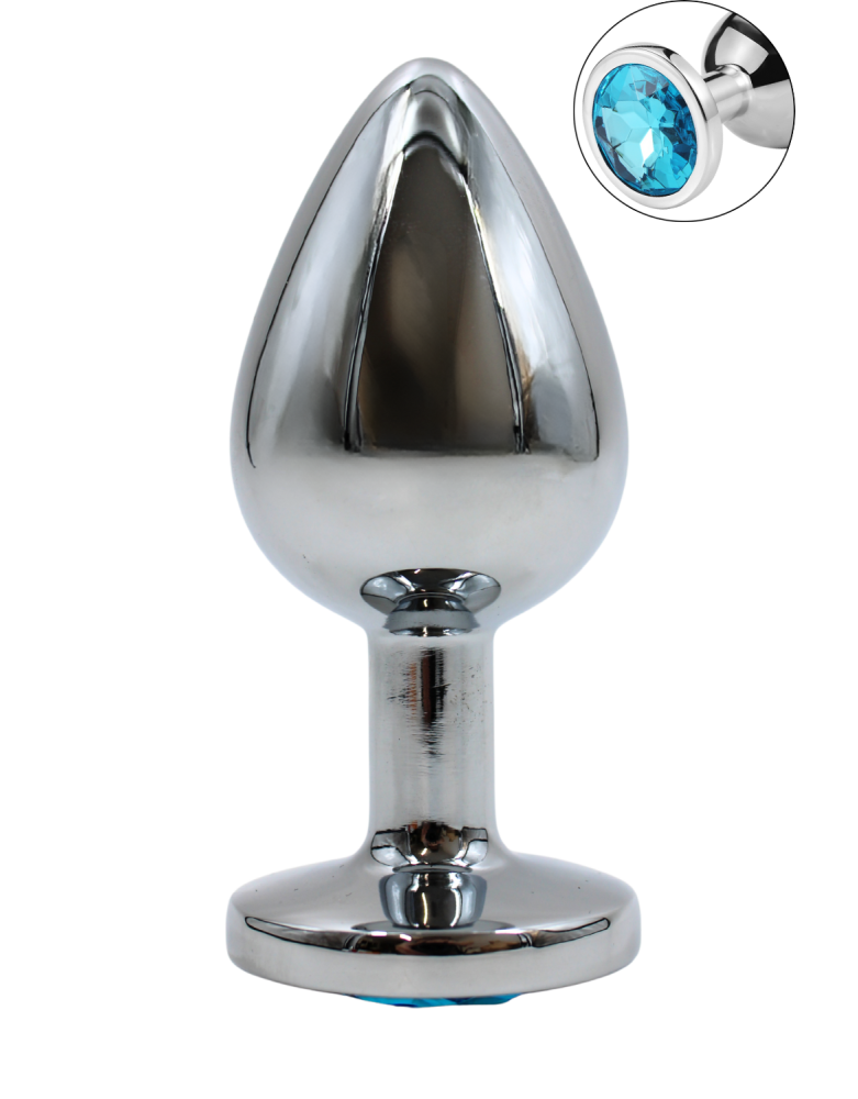 Plug bijou en aluminium bijou bleu Large HELIRA
