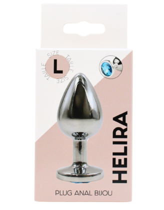 Plug bijou en aluminium bijou bleu Large HELIRA
