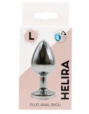Plug bijou en aluminium bijou bleu Large HELIRA