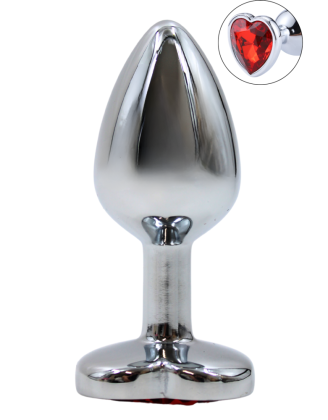 Plug bijou coeur en aluminium bijou rouge Small LOVELY