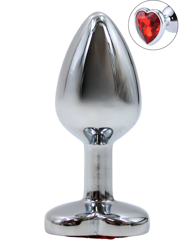 Plug bijou coeur en aluminium bijou rouge Small LOVELY