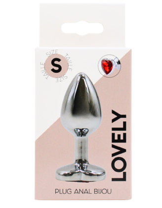 Plug bijou coeur en aluminium bijou rouge Small LOVELY