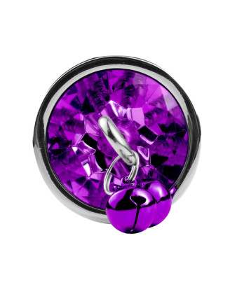 Plug bijou aluminium violet avec clochettes Taille S JINGLE