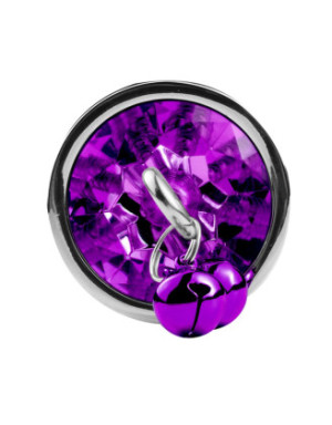 Plug bijou aluminium violet avec clochettes Taille S JINGLE