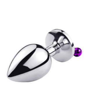 Plug bijou aluminium violet avec clochettes Taille S JINGLE
