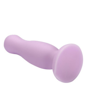 Plug anal ventouse violet pastel taille M