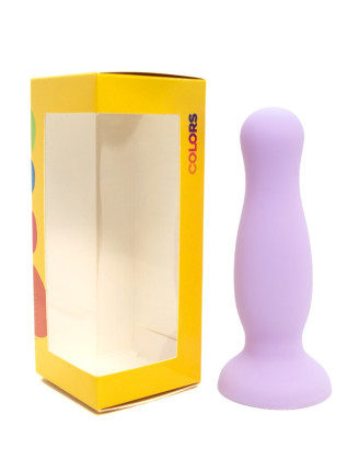 Plug anal ventouse violet pastel taille M