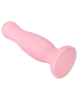 Plug anal ventouse rose pastel taille M