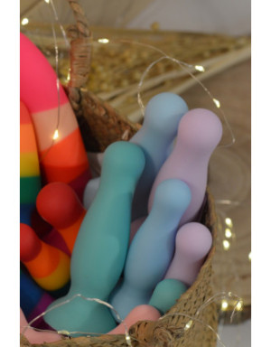 Plug anal ventouse vert pastel taille M