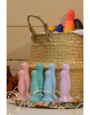 Plug anal ventouse vert pastel taille M