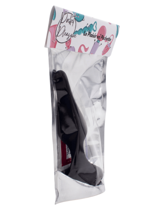 Plug Anal Noir en Silicone M avec Ventouse Taille M 11,3 cm Pocket Pleasure + 1 dosette de lubrifiant