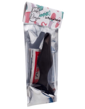 Plug Anal Noir en Silicone L avec Ventouse Taille L 12,7 cm Pocket Pleasure + 1 dosette de lubrifiant
